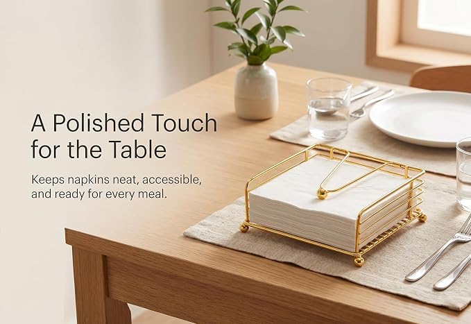 hiwafifi Napkin Holder for Table, Flat Napkin Dispenser - Image 2
