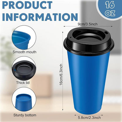 Honeydak 45 Pack 16 oz Reusable Coffee Cups - Image 3