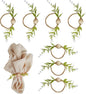 Handmade Farmhouse Napkin Rings Set of 8, Eucalyptus Napkin Rings by Getfitsoo