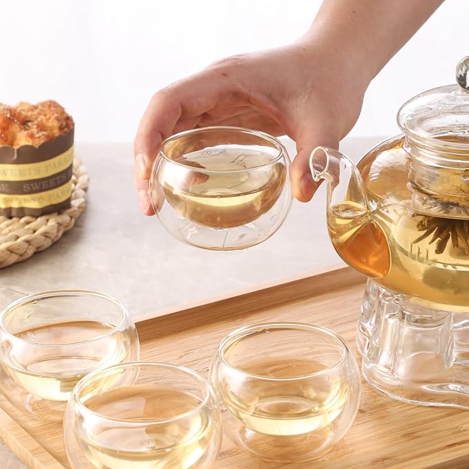 Glass Teapot Set, 34OZ/1000ML Glass Tea Kettle - Image 8