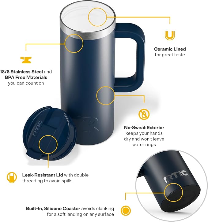 RTIC 20oz Road Trip Travel Mug - Image 3