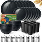 Teivio 32-Piece Plates and Bowls Sets by Teivio