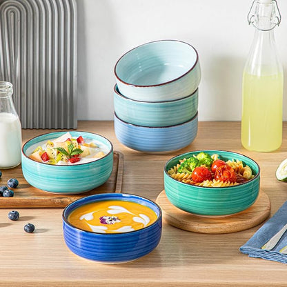 vancasso Bonita Cereal Bowl Set of 6, 24 Oz Ceramic Bowls - Image 7