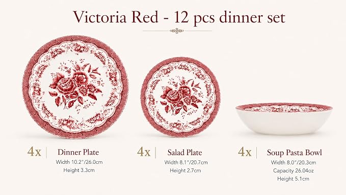 12-Piece Porcelain Dinnerware Set - Image 3