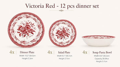 12-Piece Porcelain Dinnerware Set - Image 3