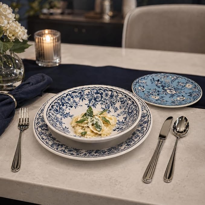 TUDOR ROYAL 12-Piece Porcelain Round Dinnerware Set, Service - Image 6