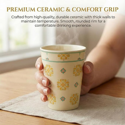 Ceramic Handleless Tea Cup - Image 4