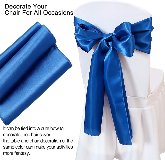 Navy Table Runners 16 Pack 12x108 inch Silk Satin Smooth Fabric | Satin Table - Image 4
