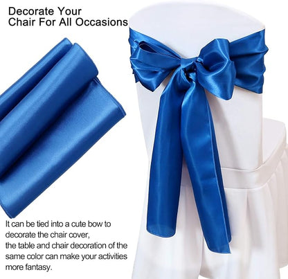 Navy Table Runners 16 Pack 12x108 inch Silk Satin Smooth Fabric | Satin Table - Image 4
