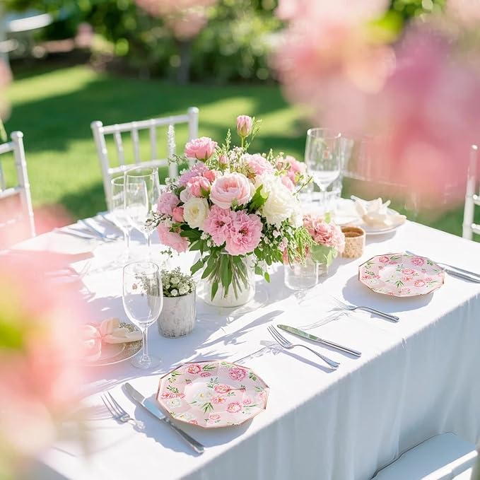 WRAPAHOLIC 25Pcs Floral Paper Plates - Image 5