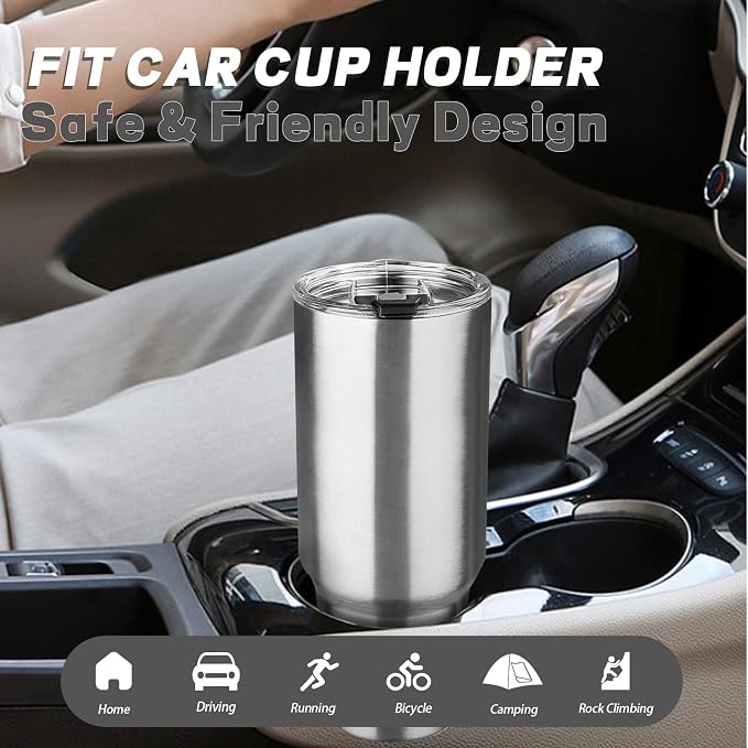 40 oz Tumbler with Lids and Straws, Stainless Steel Insulated Coffee Tumbler - Image 7