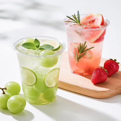 BYSNOW 12 oz Clear Plastic Cups - Image 4