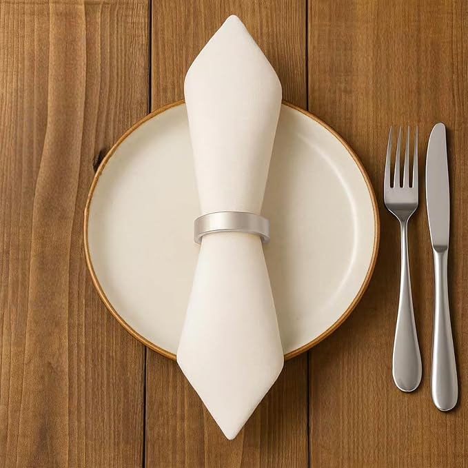 12 Pcs Stainless Steel Napkin Rings - Image 6