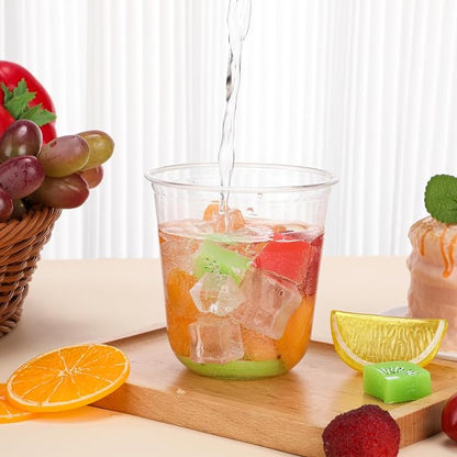 Ziliny 50 Pcs Disposable Stemless Glasses 12oz Crystal Plastic Wine Glasses - Image 6