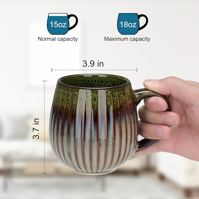 CosyCorner Ceramic Coffee Mugs Set, 17 oz Large Coffee Cups - Image 3