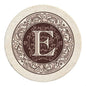 Thirstystone Monogram Natural Sandstone Coaster 4 Pack | 4" Diameter, by Thirstystone