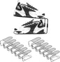 CiBiZi Shoe Slots Organizer 12Pack Metal Shoe Stackers for a Pair of Shoes Double Layer Shoe Holder Shoe Storage Closet Organizers Shoe Space Saver Organizador de Zapatos Black