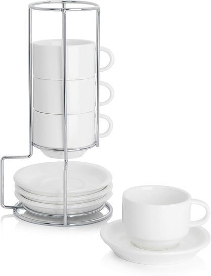 Sweese 2.5 Ounce Porcelain Stackable Espresso Cups by Sweese