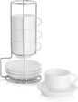 Sweese 2.5 Ounce Porcelain Stackable Espresso Cups by Sweese