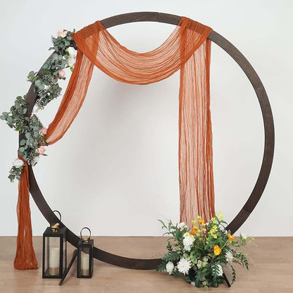 Efavormart 20ft Gauze Cheesecloth Terracotta Wedding Arch Drapery Fabric by efavormart