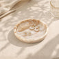 Small Natural Marble Jewelry Tray Key Plate Holder Dish Trinket Decor Catch All by Unknown