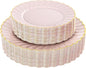YOUBET 60PCS Pink Scalloped Plastic Plates by YOUBET