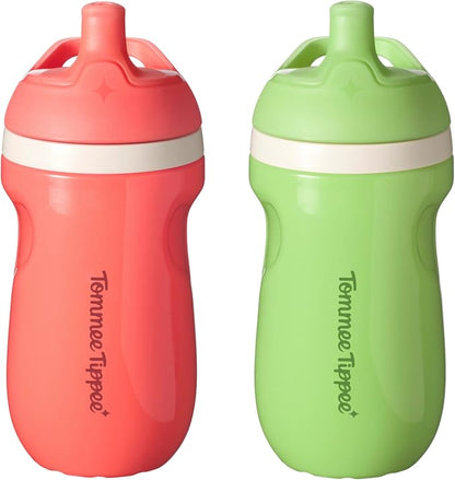 Tommee Tippee Toddler Sippy Cup, Sporty Spout, 1-3 Years, Insulated | Pack of 2 by TommeeTippee