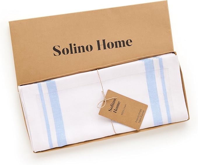 Solino Home 100% Pure Linen Table Runner, 14 x 90 in - Image 5