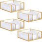 LemonRoad 4 Pcs Square Gold Napkin Holder by Unknown