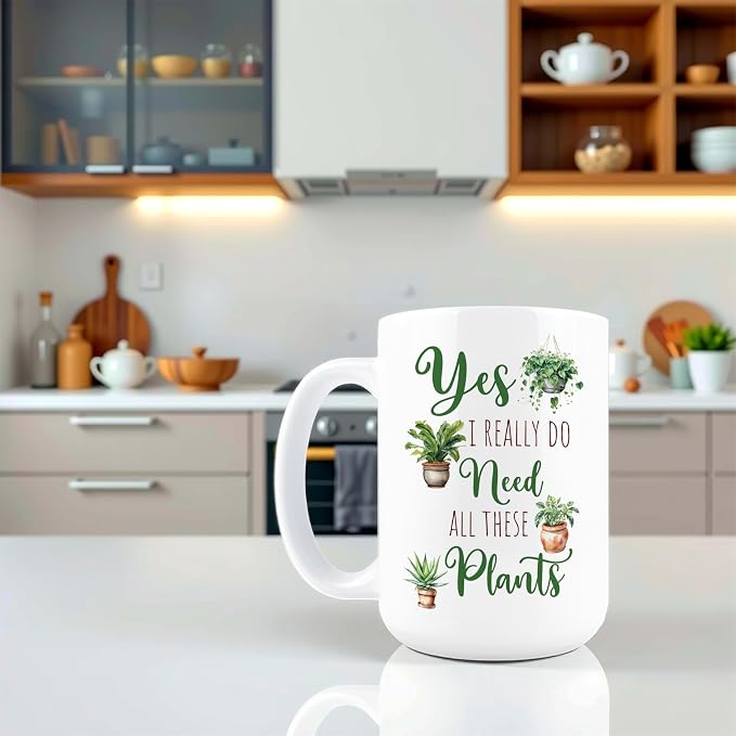 Hogg Yes I Really Do Need All These Plants Mug, 15 oz Ceramic Gardener Coffee - Image 6