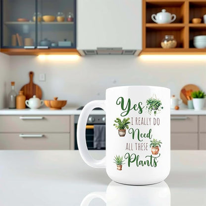 Hogg Yes I Really Do Need All These Plants Mug, 15 oz Ceramic Gardener Coffee - Image 6
