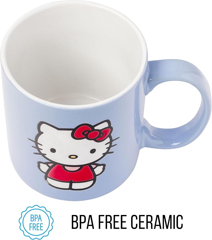 Silver Buffalo Sanrio Hello Kitty, Wax Resist Ceramic Pottery Mug, 20oz | 0.59 - Image 6