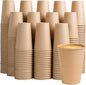 1000 Pack 12 oz Paper Coffee Cups, Disposable Kraft Coffee Cups, Hot/Cold Drinking Cup for Water, Coffee, Juice