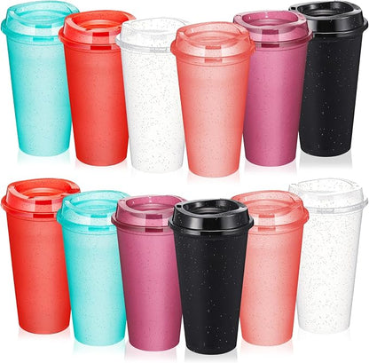 FillTouch 12 Pcs 16 oz Reusable Coffee Cups by FillTouch