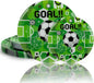 20 Green Plastic Soccer Plates, Disposable Plates by I00000