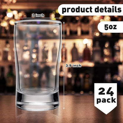 Bokon 24 Pcs Beer Flight Glasses, Small Clear Tasting Cup - Image 2