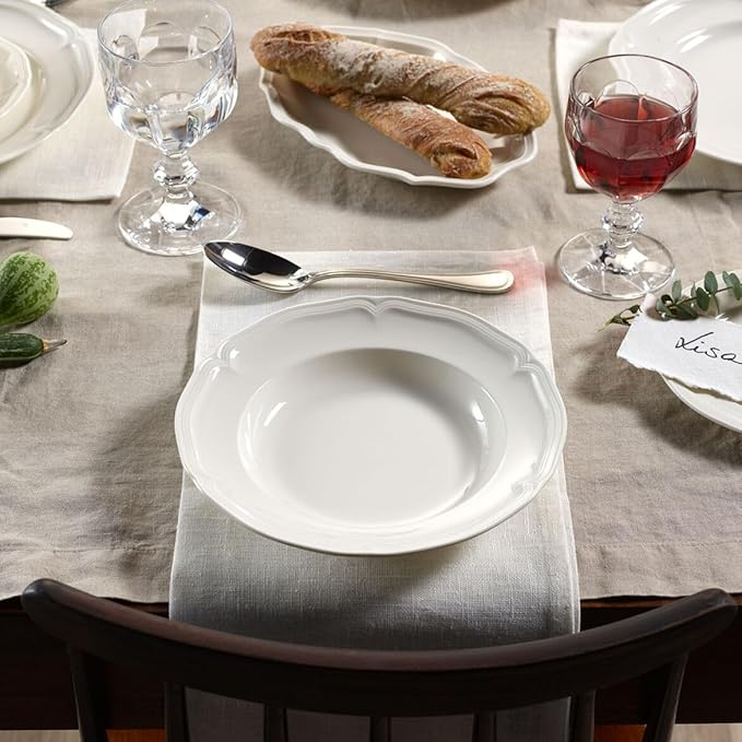 Villeroy & Boch Manoir 18 Piece Dinnerware Set, Creamy White | Porcelain - Image 6