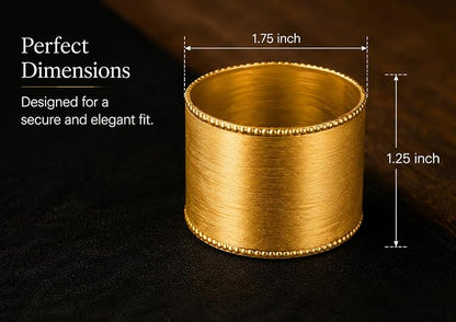 Premium Iron Napkin Rings Set of 12, Rustic Farmhouse Table Decor, Modern - Image 4