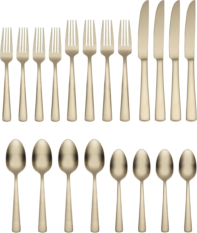 Oneida Aptitude Champagne Satin 20-Piece Silverware Set - Image 2