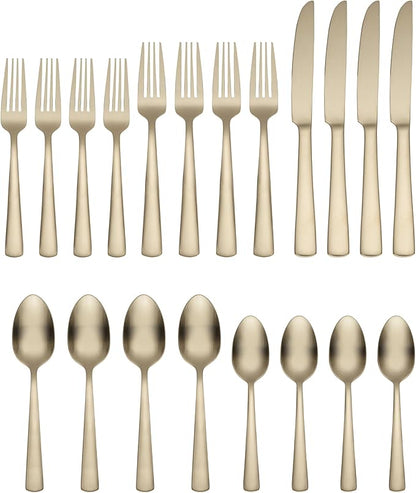 Oneida Aptitude Champagne Satin 20-Piece Silverware Set - Image 2