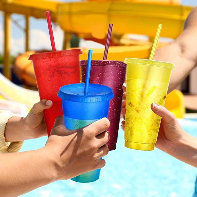 Honeydak 30 Pack Tumbler with Straw and Lid Bulk Cups - Image 5