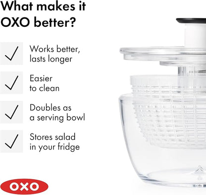 OXO Good Grips Small Salad & Herb Spinner, Vegetable Washer - Image 10