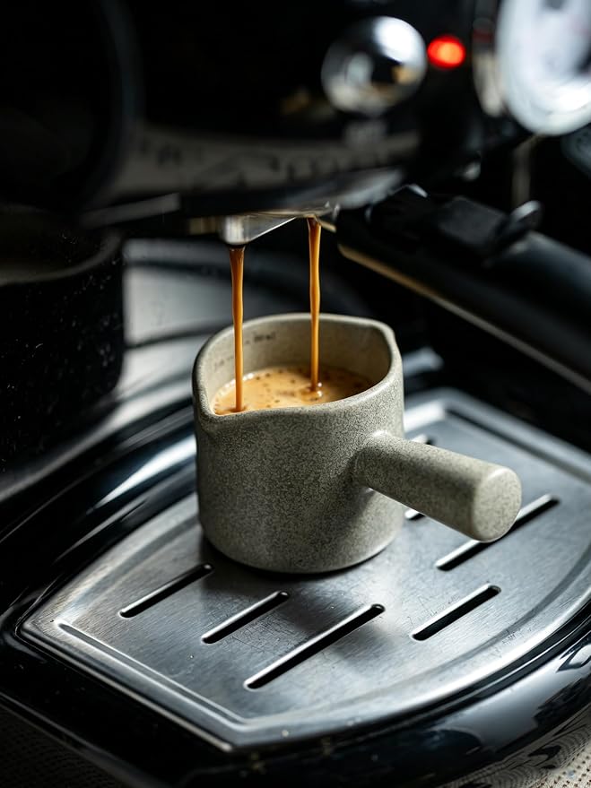 Espresso Cup 3 OZ, Ceramic Espresso Measuring Cup, Double Spouts | Espresso - Image 3