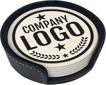 Custom Leather Coasters with Logo - Image 5