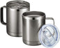 MEWAY 12oz Coffee Mug With Handle 2 Pack Bulk, Stainless Steel Insulated Travel by MEWAY