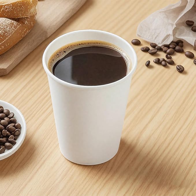 Coffee Cups, Disposable Cups for Hot and Cold, Disposable Coffee Cups for - Image 4