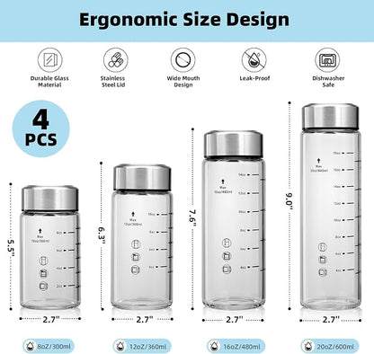 Glass Juice Bottles 4 Pack 16 oz - Image 5
