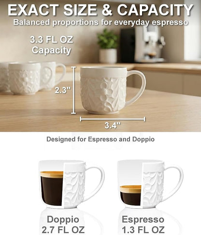 25DOL Small 3.3 Oz Ceramic Espresso Cups Set of 4 - Image 7