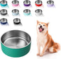 WENBOKMIN Dog Bowl, Stainless Steel Food and Water Bowl, Deep Green | Non Slip by Wenbokmin