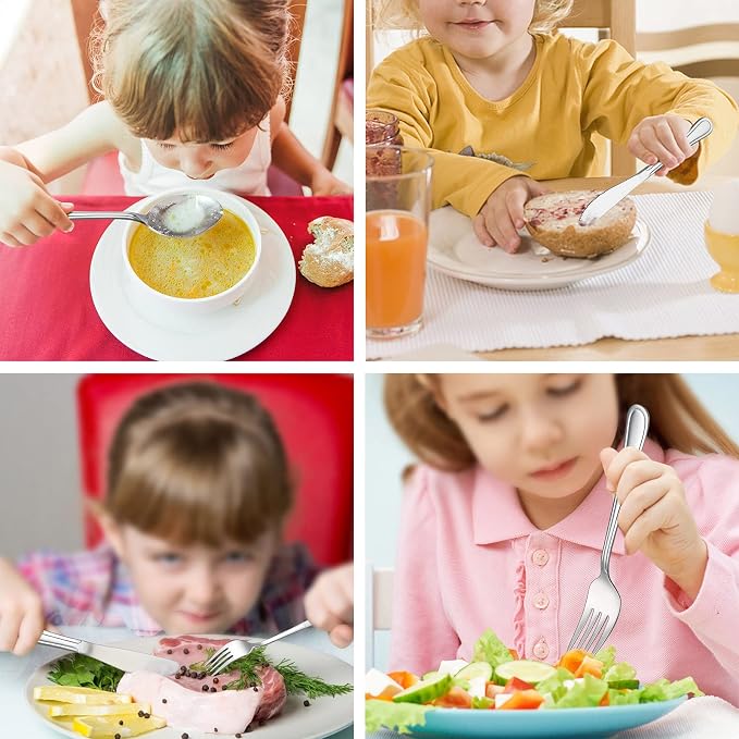 LIANYU 15-Piece Kids Silverware Set, Stainless Steel Toddler Utensils Set | - Image 3